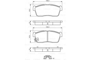 Bosch Σετ τακάκια, Δισκόφρενα - 0 986 494 618