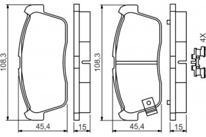 Bosch Σετ τακάκια, Δισκόφρενα - 0 986 494 618