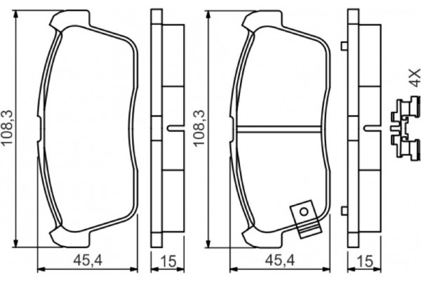 Bosch Σετ τακάκια, Δισκόφρενα - 0 986 494 618