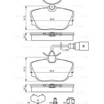 Bosch Σετ τακάκια, Δισκόφρενα - 0 986 494 619