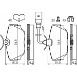 Bosch Σετ τακάκια, Δισκόφρενα - 0 986 494 619 Bosch Σετ τακάκια, Δισκόφρενα - 0 986 494 619