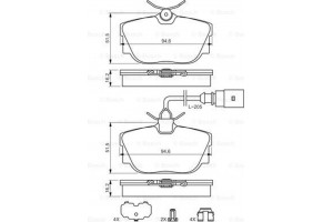 Bosch Σετ τακάκια, Δισκόφρενα - 0 986 494 619