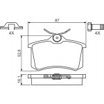 Bosch Σετ τακάκια, Δισκόφρενα - 0 986 494 621