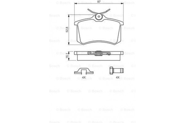 Bosch Σετ τακάκια, Δισκόφρενα - 0 986 494 621