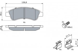 Bosch Σετ τακάκια, Δισκόφρενα - 0 986 494 623