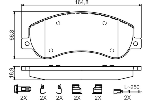 Bosch Σετ τακάκια, Δισκόφρενα - 0 986 494 624