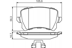 Bosch Σετ τακάκια, Δισκόφρενα - 0 986 494 626