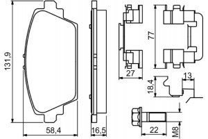 Bosch Σετ τακάκια, Δισκόφρενα - 0 986 494 629