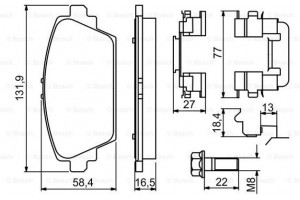 Bosch Σετ τακάκια, Δισκόφρενα - 0 986 494 629
