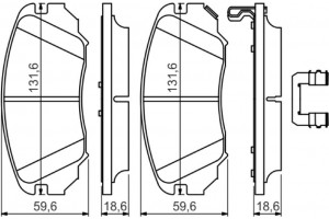 Bosch Σετ τακάκια, Δισκόφρενα - 0 986 494 632