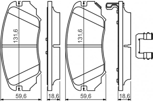 Bosch Σετ τακάκια, Δισκόφρενα - 0 986 494 632 Bosch Σετ τακάκια, Δισκόφρενα - 0 986 494 632