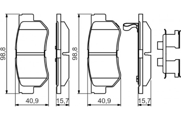 Bosch Σετ τακάκια, Δισκόφρενα - 0 986 494 635