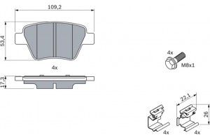 Bosch Σετ τακάκια, Δισκόφρενα - 0 986 494 643