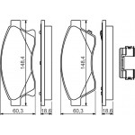 Bosch Σετ τακάκια, Δισκόφρενα - 0 986 494 644