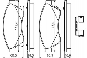 Bosch Σετ τακάκια, Δισκόφρενα - 0 986 494 644
