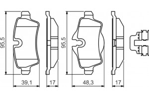 Bosch Σετ τακάκια, Δισκόφρενα - 0 986 494 645