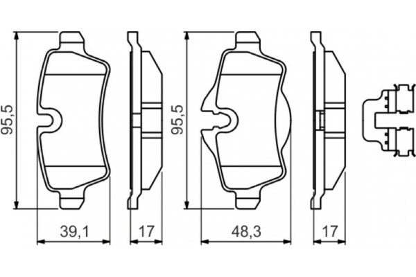 Bosch Σετ τακάκια, Δισκόφρενα - 0 986 494 645 Bosch Σετ τακάκια, Δισκόφρενα - 0 986 494 645