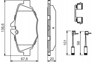 Bosch Σετ τακάκια, Δισκόφρενα - 0 986 494 647