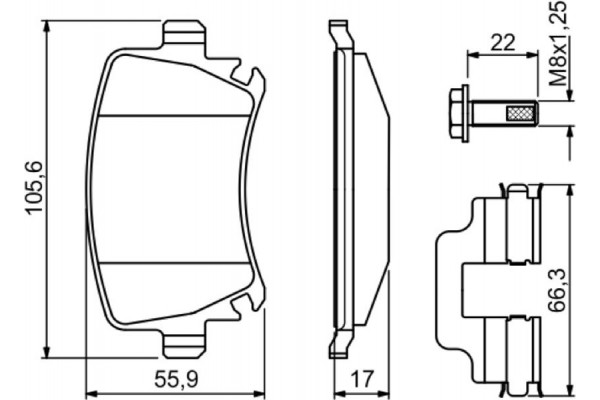 Bosch Σετ τακάκια, Δισκόφρενα - 0 986 494 649