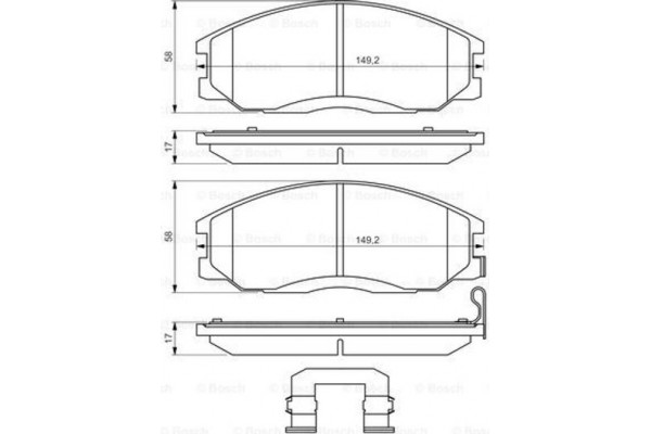 Bosch Σετ τακάκια, Δισκόφρενα - 0 986 494 650