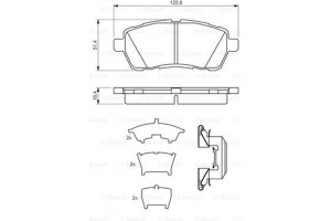 Bosch Σετ τακάκια, Δισκόφρενα - 0 986 494 652