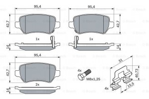 Bosch Σετ τακάκια, Δισκόφρενα - 0 986 494 654