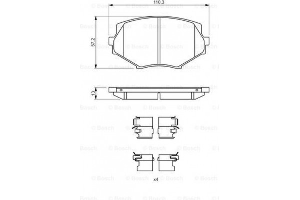 Bosch Σετ τακάκια, Δισκόφρενα - 0 986 494 655