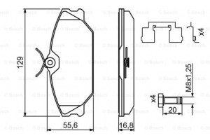 Bosch Σετ τακάκια, Δισκόφρενα - 0 986 494 656