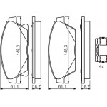 Bosch Σετ τακάκια, Δισκόφρενα - 0 986 494 657 Bosch Σετ τακάκια, Δισκόφρενα - 0 986 494 657