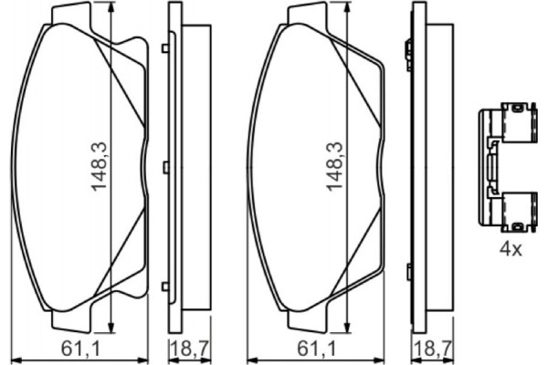 Bosch Σετ τακάκια, Δισκόφρενα - 0 986 494 657 Bosch Σετ τακάκια, Δισκόφρενα - 0 986 494 657