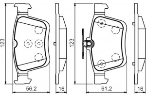 Bosch Σετ τακάκια, Δισκόφρενα - 0 986 494 659
