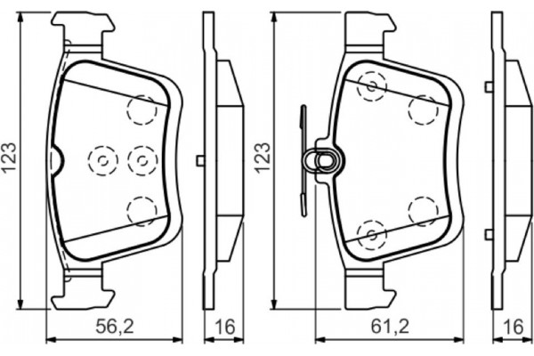 Bosch Σετ τακάκια, Δισκόφρενα - 0 986 494 659
