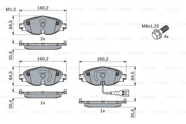 Bosch Σετ τακάκια, Δισκόφρενα - 0 986 494 660