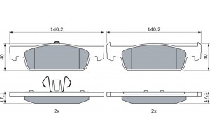 Bosch Σετ τακάκια, Δισκόφρενα - 0 986 494 661