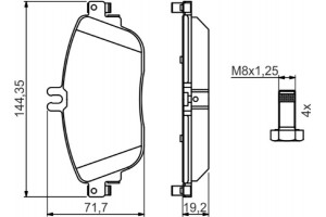 Bosch Σετ τακάκια, Δισκόφρενα - 0 986 494 662