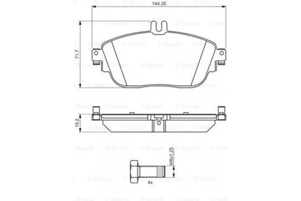 Bosch Σετ τακάκια, Δισκόφρενα - 0 986 494 662