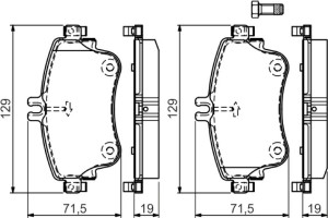 Bosch Σετ τακάκια, Δισκόφρενα - 0 986 494 663