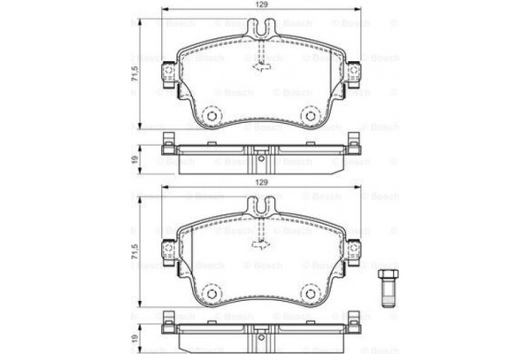 Bosch Σετ τακάκια, Δισκόφρενα - 0 986 494 663