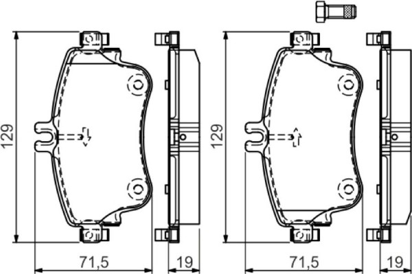 Bosch Σετ τακάκια, Δισκόφρενα - 0 986 494 663