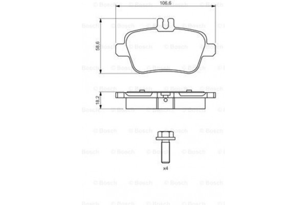 Bosch Σετ τακάκια, Δισκόφρενα - 0 986 494 664