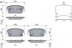 Bosch Σετ τακάκια, Δισκόφρενα - 0 986 494 671
