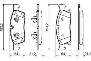 Bosch Σετ τακάκια, Δισκόφρενα - 0 986 494 672