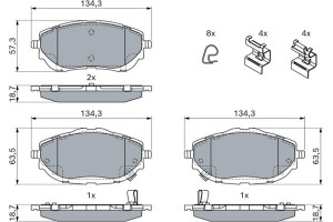Bosch Σετ τακάκια, Δισκόφρενα - 0 986 494 676
