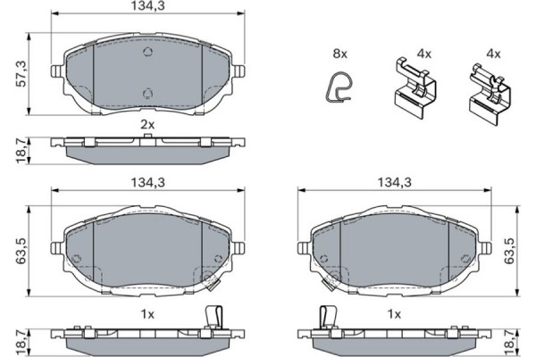 Bosch Σετ τακάκια, Δισκόφρενα - 0 986 494 676