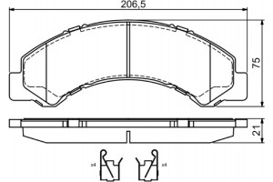 Bosch Σετ τακάκια, Δισκόφρενα - 0 986 494 677