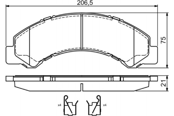 Bosch Σετ τακάκια, Δισκόφρενα - 0 986 494 677