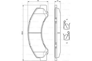 Bosch Σετ τακάκια, Δισκόφρενα - 0 986 494 677