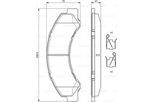 Bosch Σετ τακάκια, Δισκόφρενα - 0 986 494 677