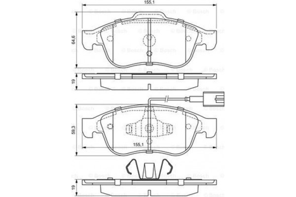 Bosch Σετ τακάκια, Δισκόφρενα - 0 986 494 680