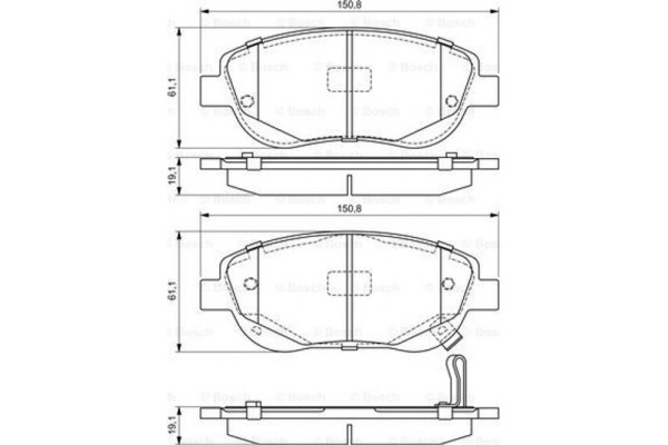 Bosch Σετ τακάκια, Δισκόφρενα - 0 986 494 682